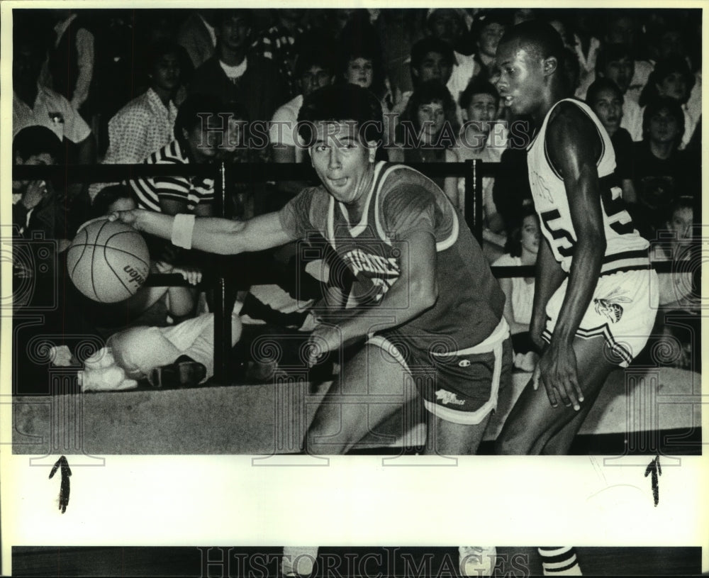 1986 Press Photo Richard Jones, East Central High School Basketball Player- Historic Images