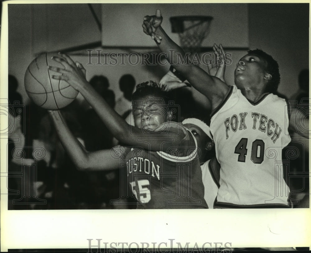 1986 Press Photo Lawanda Bonner, Sam Houston High School Basketball Player- Historic Images