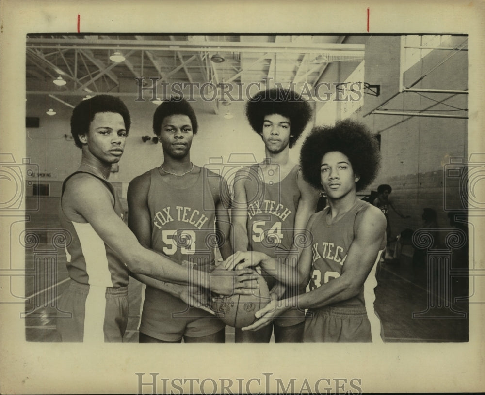 1978 Press Photo Fox Tech High School Basketball Players on the Court- Historic Images