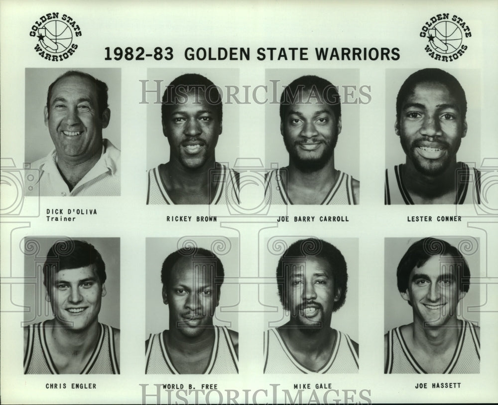 Press Photo Golden State Warriors Basketball Team Trainer and Player Line Up- Historic Images