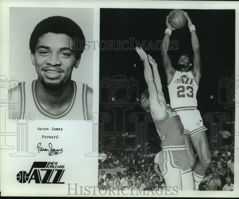 Press Photo Aaron James, New Orleans Jazz Basketball Player - sas12358- Historic Images