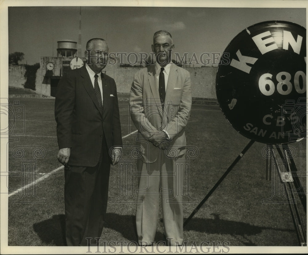 Press Photo Claude Killam, Athletic Director on Football Field - sas12359- Historic Images