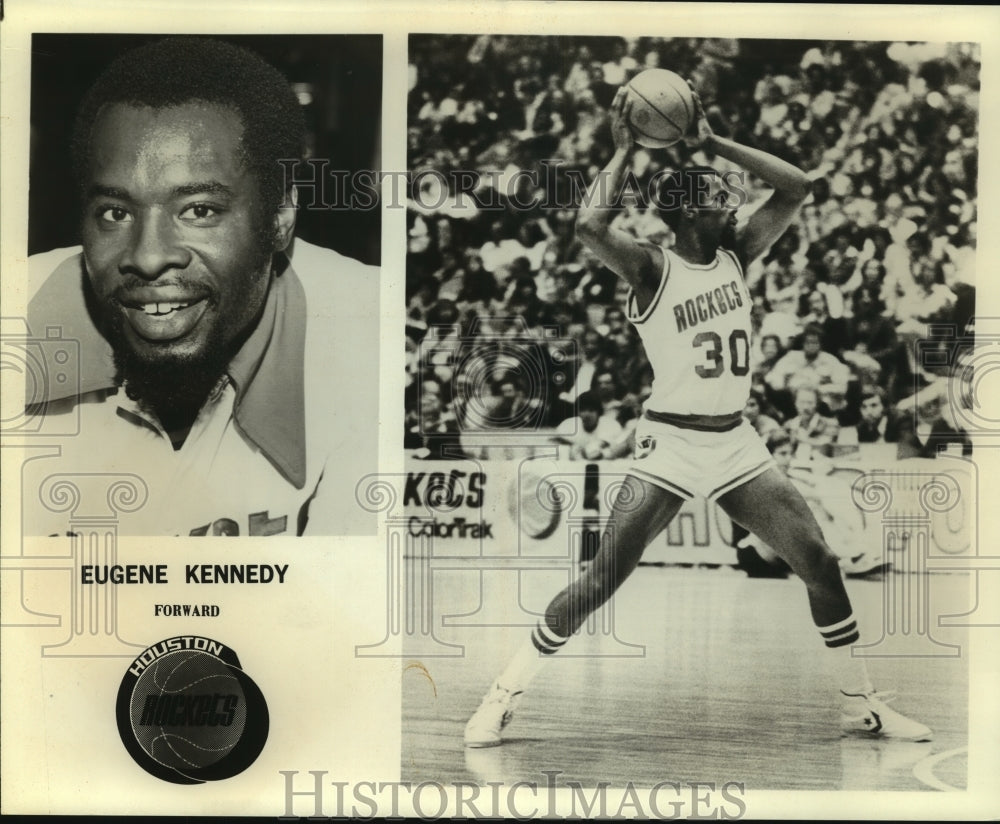 Press Photo Eugene Kennedy, Houston Rockets Forward Basketball Player- Historic Images