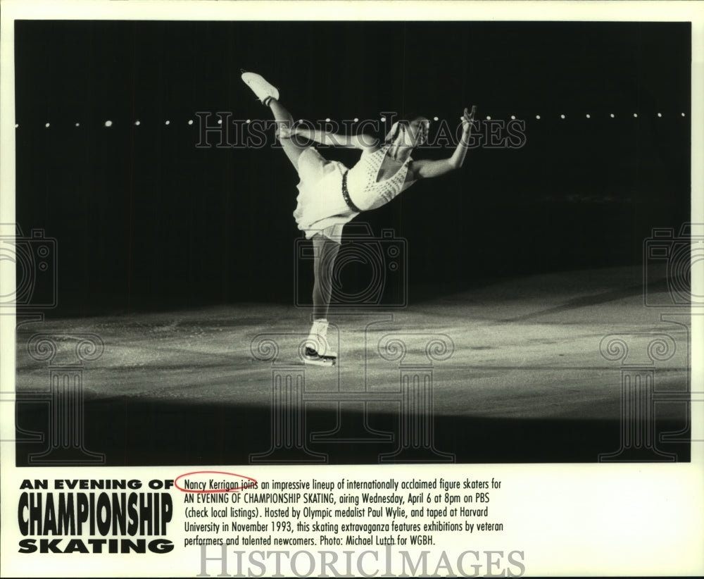 1993 Press Photo Nancy Kerrigan, Figure Skater on on the Ice - sas12397- Historic Images