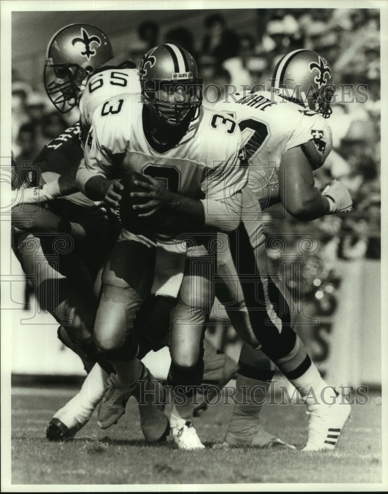 Press Photo Bobby Herbert, New Orleans Saints Football Player at Game- Historic Images