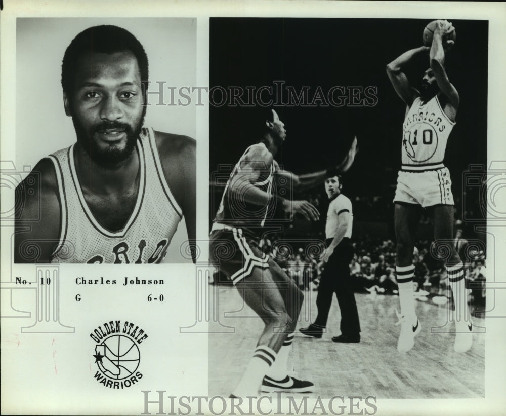 Press Photo Charles Johnson, Golden State Warriors Basketball Player at Game- Historic Images