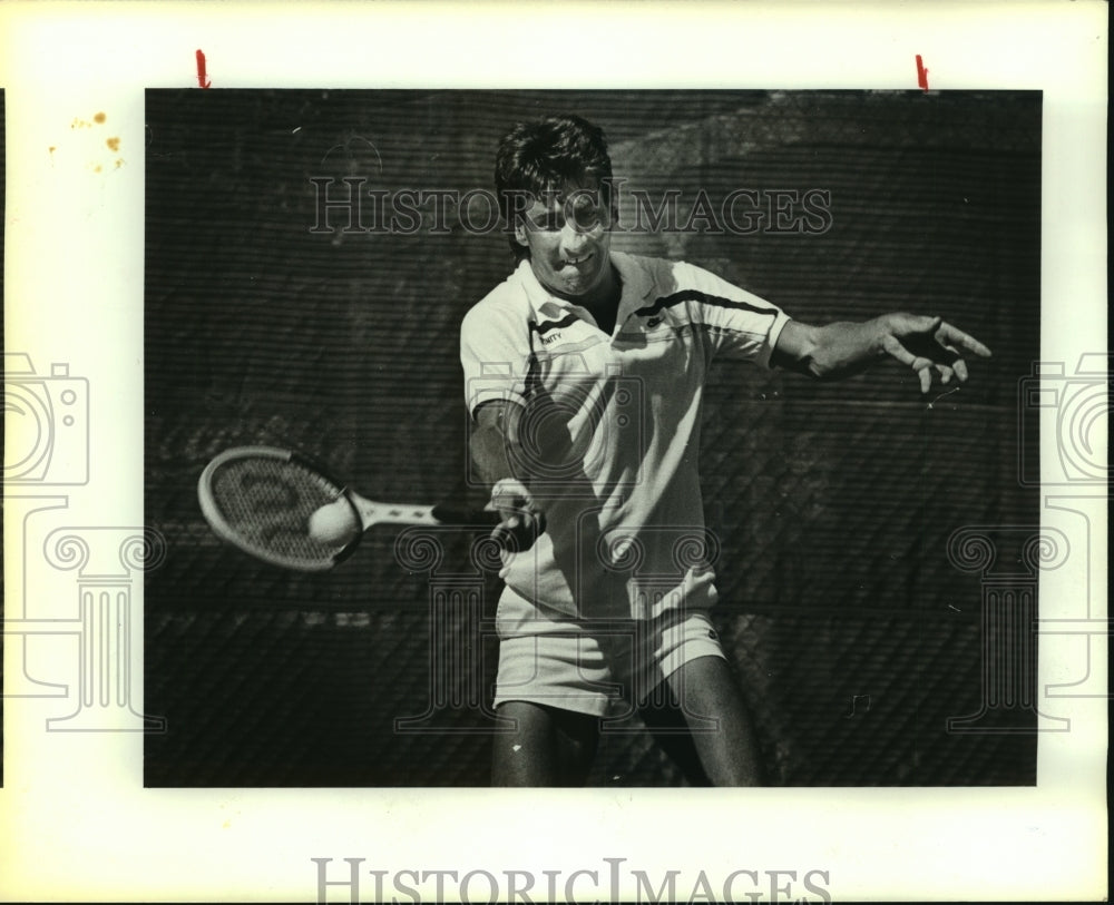 1984 Press Photo Charles Honey, Trinity Tennis Player - sas12555- Historic Images