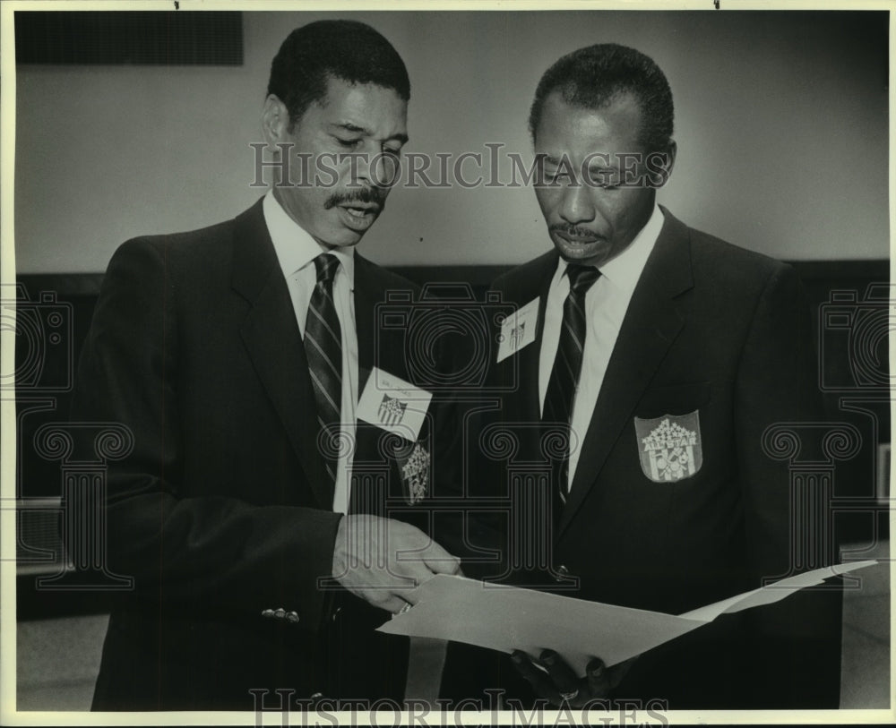 1986 Press Photo Wali Jones at Municipal Auditorium's National All Star Program- Historic Images