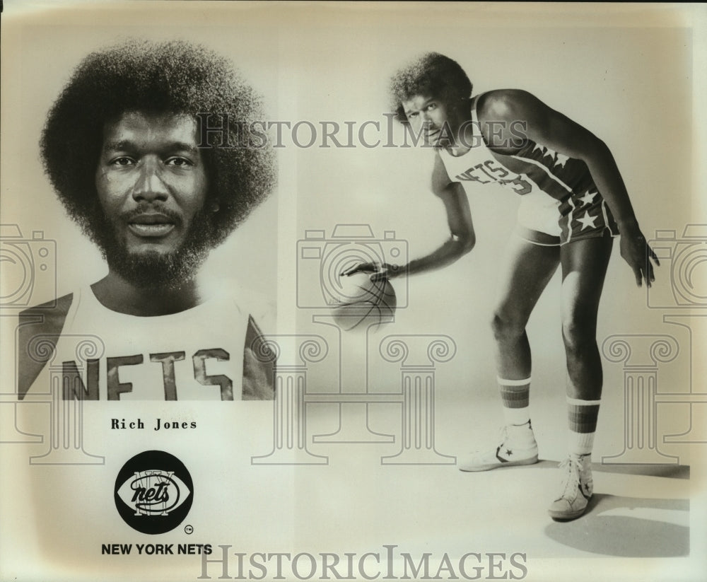 Press Photo Rich Jones, New York Nets Basketball Player - sas12600- Historic Images