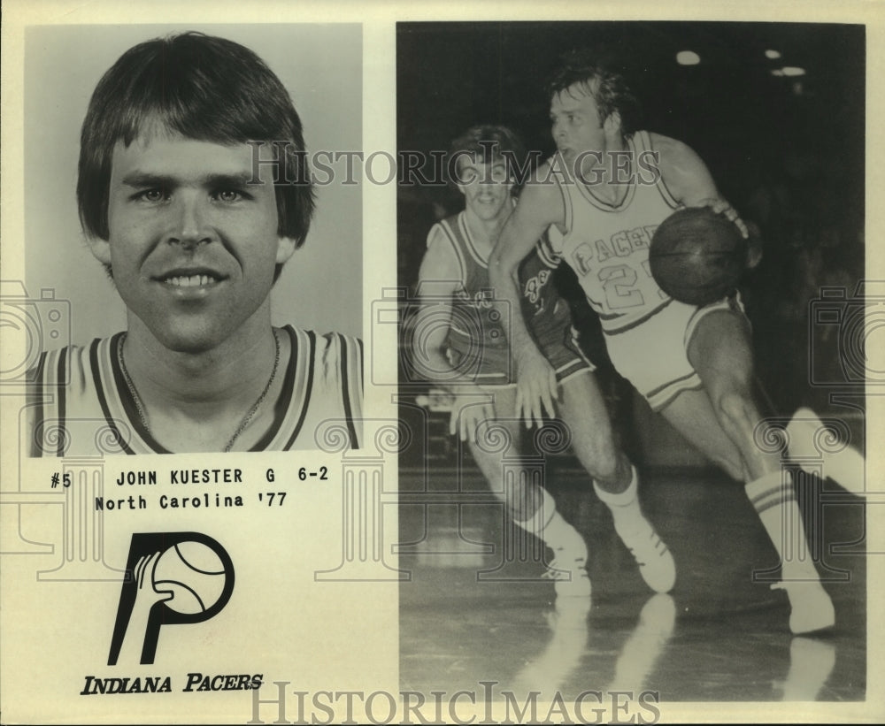 Press Photo John Kuester, Indiana Pacers Basketball Player at Game - sas12604- Historic Images