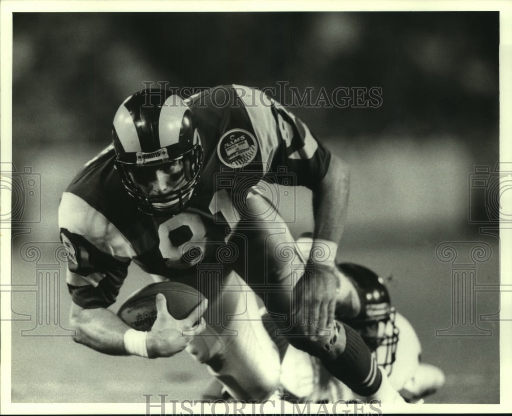 Press Photo Pete Holohan, Los Angeles Rams Football Player at Game - sas12610- Historic Images