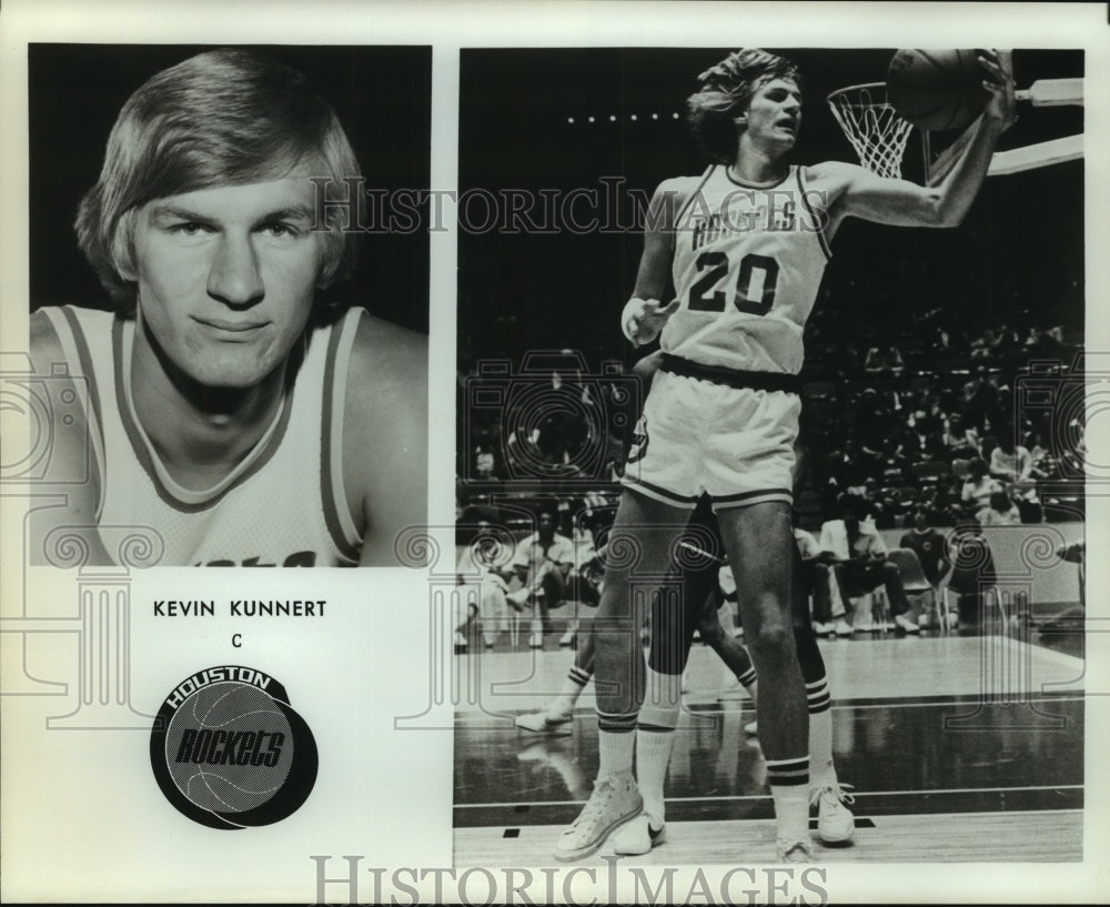 Press Photo Kevin Kunnert, Houston Rockets Basketball Player at Game - sas12619- Historic Images