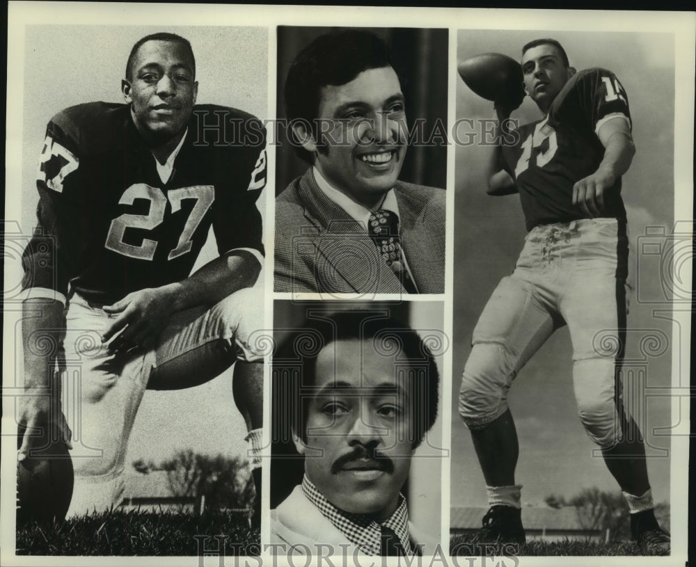 Press Photo Lou Holland, Former Wisconsin Football Runningback with Others- Historic Images