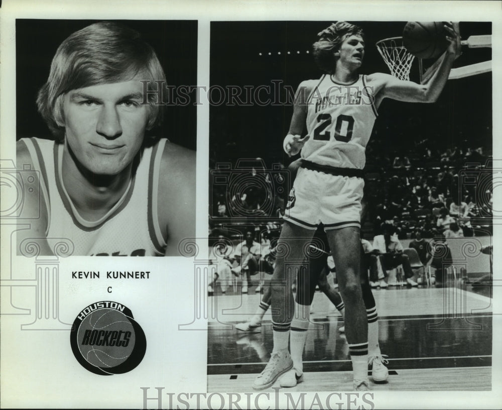 Press Photo Kevin Kunnert, Houston Rockets Basketball Player at Game - sas12630- Historic Images