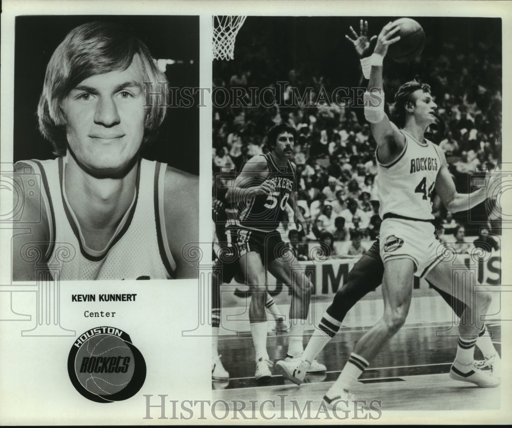 Press Photo Kevin Kunnert, Houston Rockets Basketball Player at Game - sas12631- Historic Images
