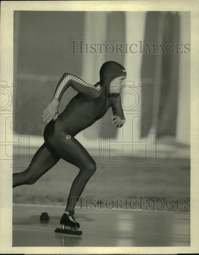 1980 Press Photo Olympic speed skater Beth Heiden - sas12651- Historic Images