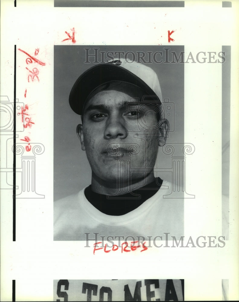 1991 Press Photo Burbank High baseball player Roy Flores - sas12698- Historic Images