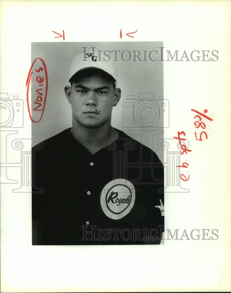 1991 Press Photo All-City high school baseball player Mike Nonies - sas12700- Historic Images