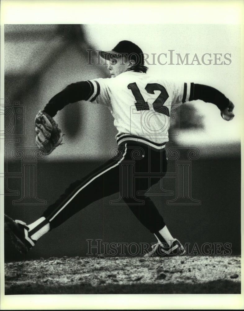 1990 Press Photo Carl Koepp, Marion High School Baseball Player at Blanco Game- Historic Images