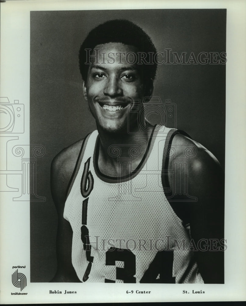 Press Photo Robin Jones, Portland Trailblazers Basketball Player - sas12749- Historic Images