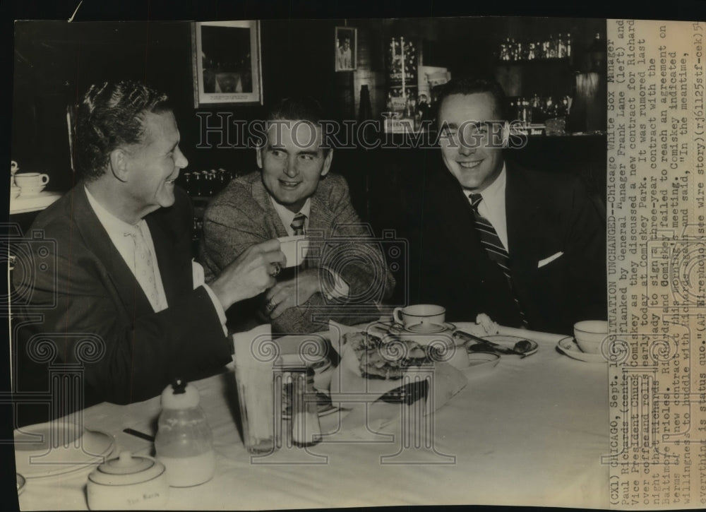 1954 Press Photo Chicago White Sox Baseball Manager Paul Richards - sas12822- Historic Images