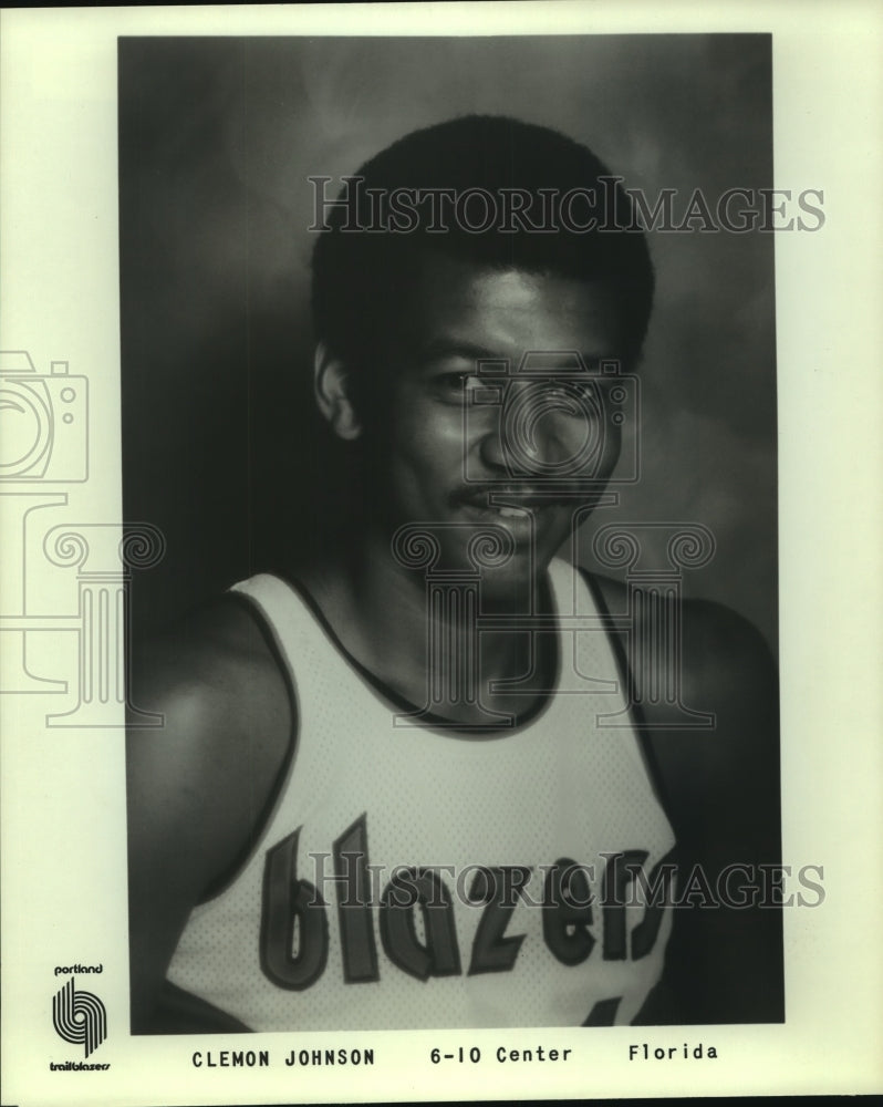 Press Photo Portland Trail Blazers basketball player Clemon Johnson - sas13013- Historic Images