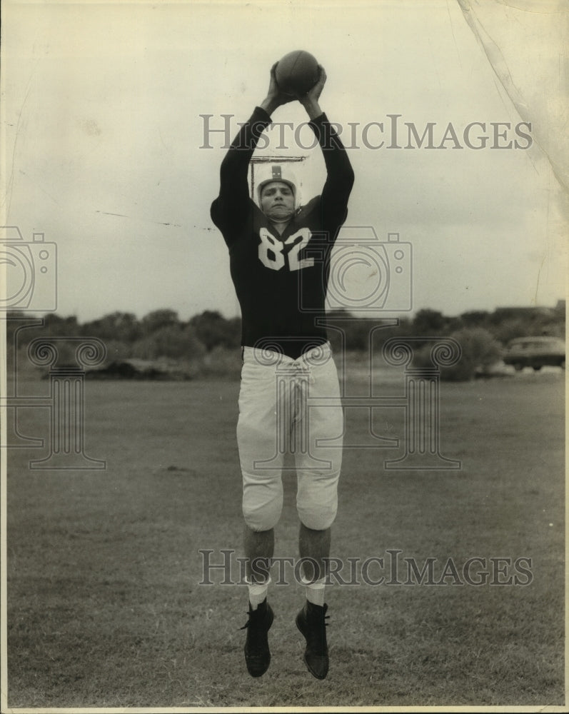 1956 Press Photo Trinity football player Milton Robichaux - sas13208- Historic Images