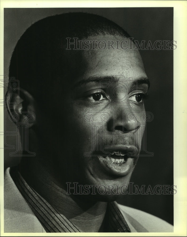 Press Photo San Antonio Spurs basketball player Alvin Robertson - sas13254- Historic Images