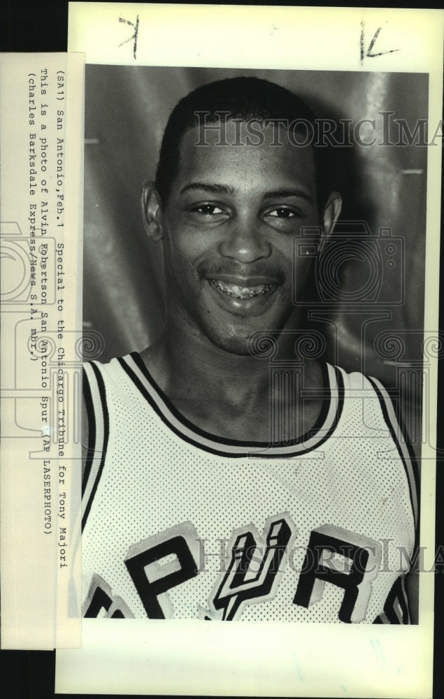 1984 Press Photo San Antonio Spurs basketball player Alvin Robertson - sas13258- Historic Images