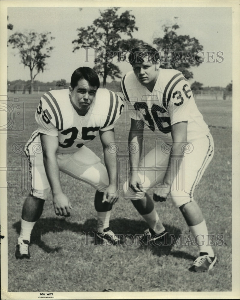 Press Photo Rice University Football Players - sas13331- Historic Images