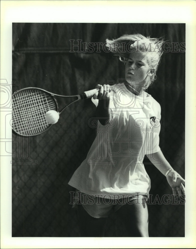 1992 Press Photo Kristin Hunter, Alamo Heights High School Tennis Player- Historic Images