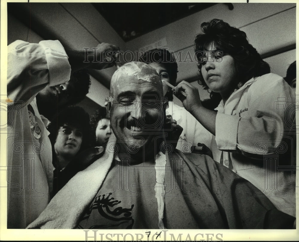 1987 Press Photo Ed Roach, Fox Tech High School with Others - sas13492- Historic Images