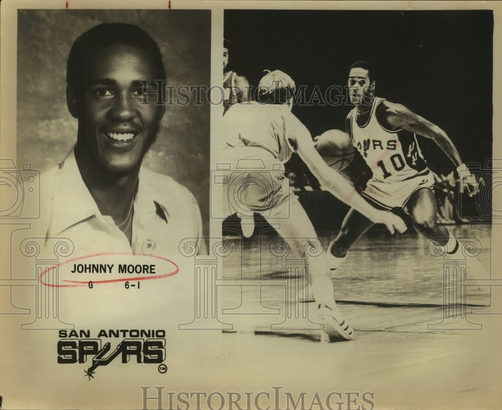 Press Photo Johnny Moore, San Antonio Spurs Basketball Player - sas13540- Historic Images