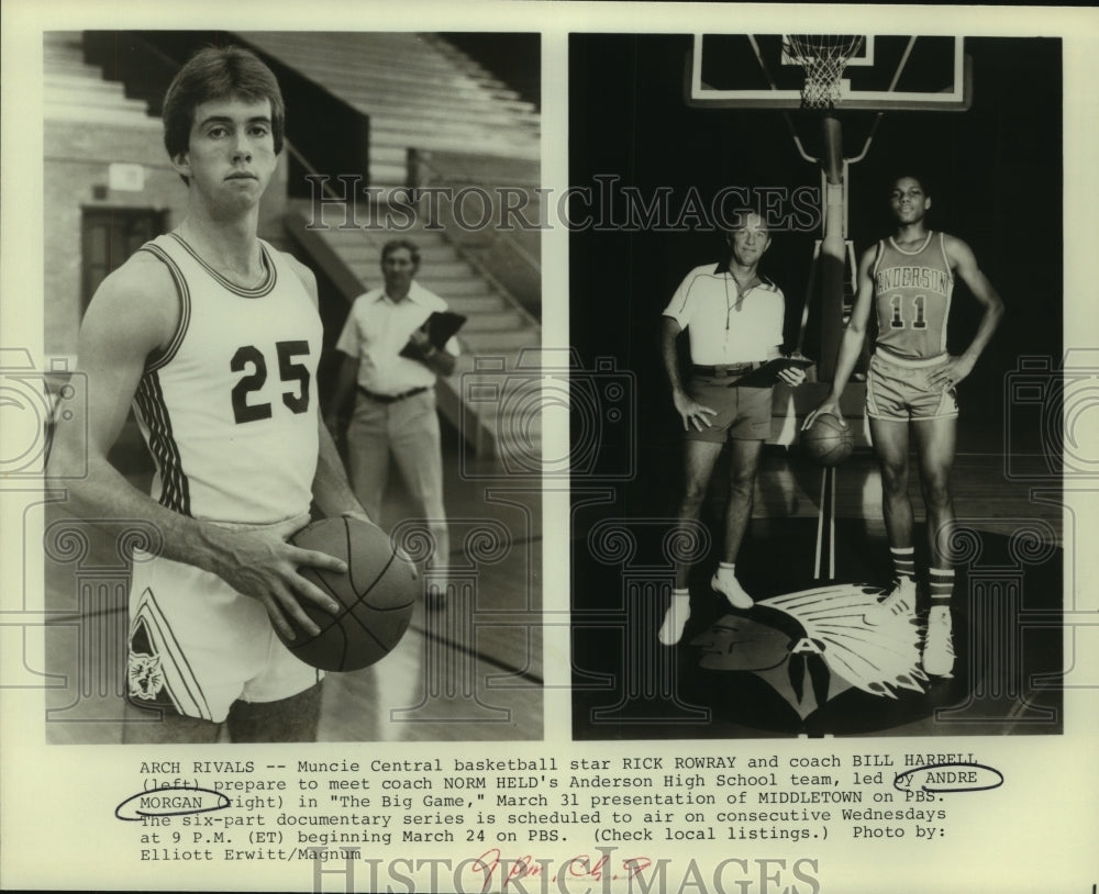 Press Photo Andre Morgan, Anderson High School Basketball Player with Coach- Historic Images