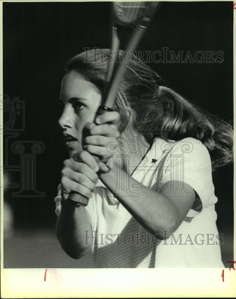 1986 Press Photo Jennifer Browning, Alamo Heights High School Tennis Player- Historic Images