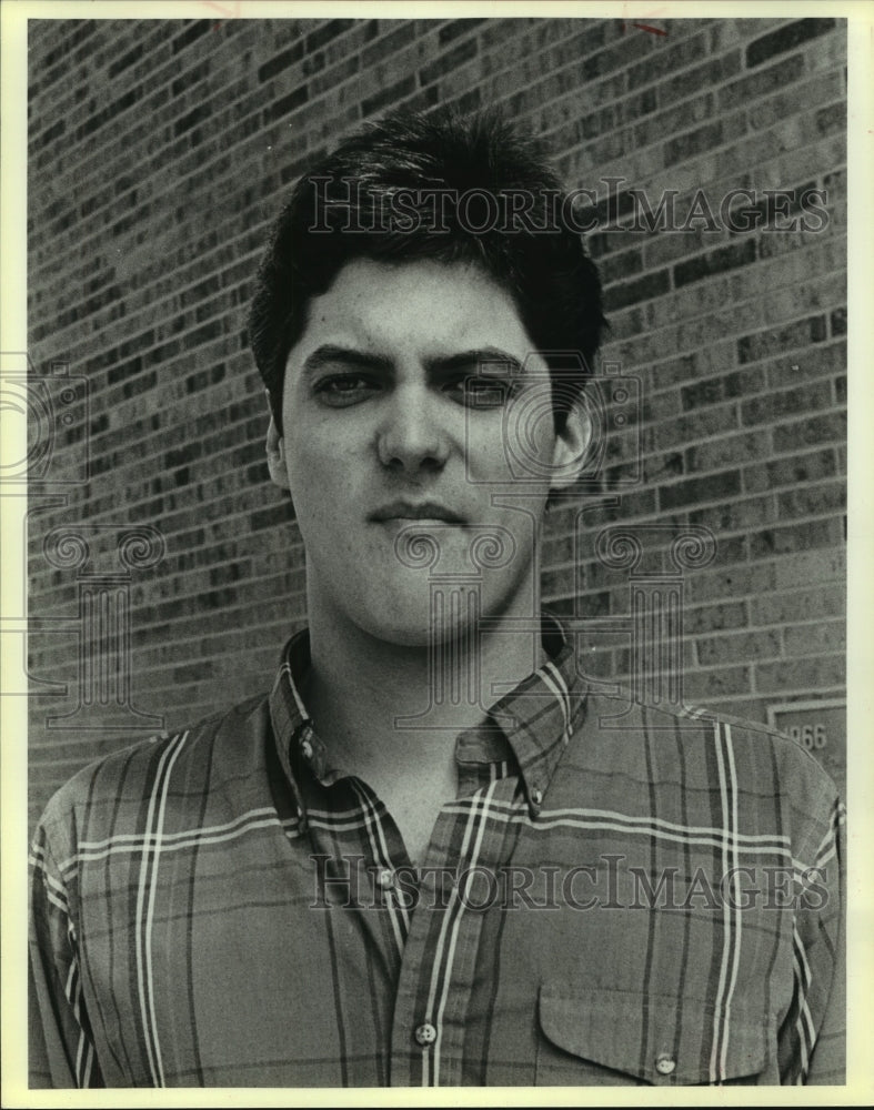 1986 Press Photo John Easton, Churchill High School Swimmer - sas13700- Historic Images