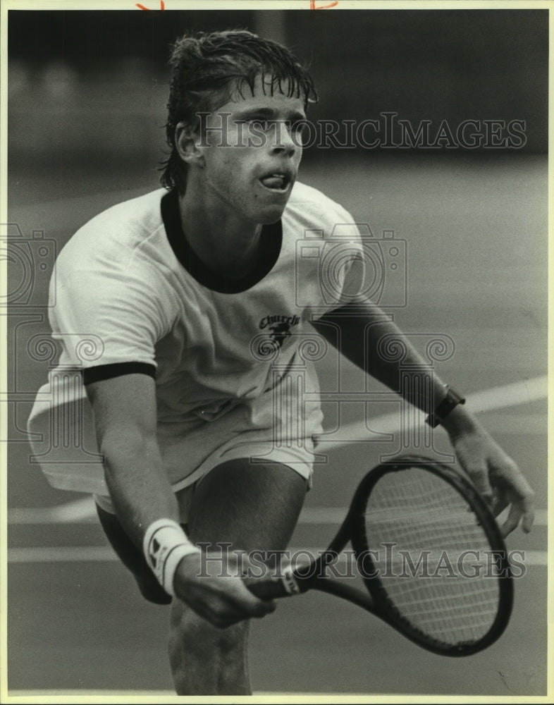 1986 Press Photo Steve Kennedy, Churchill High School Tennis Player - sas13706- Historic Images