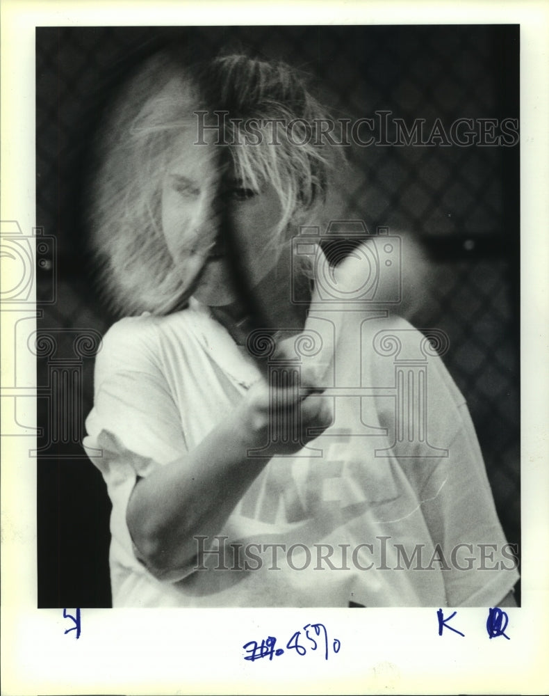 1991 Press Photo Kristin Hunter, Alamo Heights High School Tennis Player- Historic Images