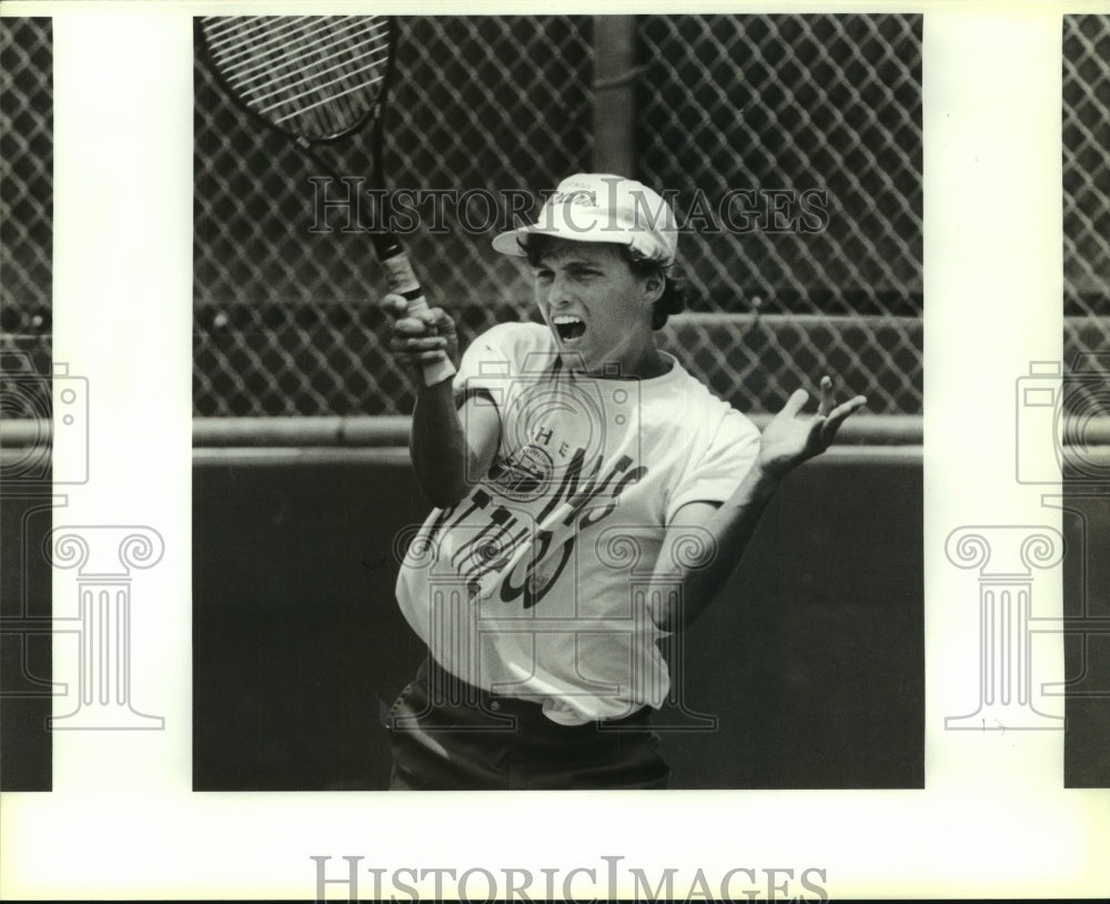 1991 Press Photo Alamo Heights High tennis player Holt Vaughn - sas13801- Historic Images