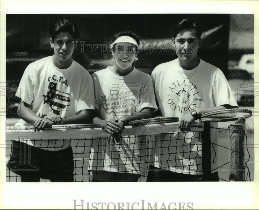 1991 Press Photo A trio of Lee High tennis players - sas13803- Historic Images