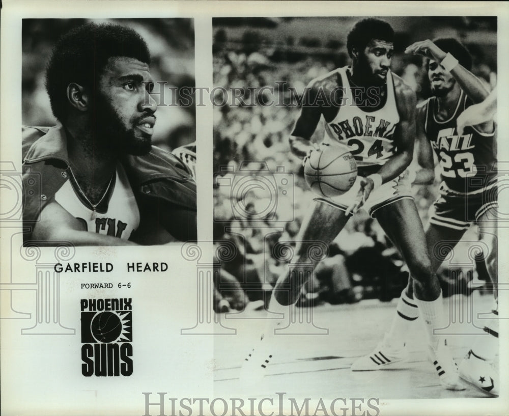 Press Photo Garfield Heard, Phoenix Suns Basketball Player at Game - sas13829- Historic Images