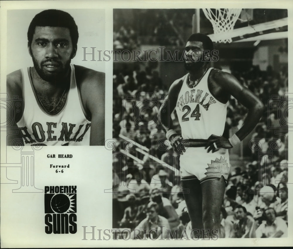 Press Photo Gar Heard, Phoenix Suns Basketball Player at Game - sas13830- Historic Images