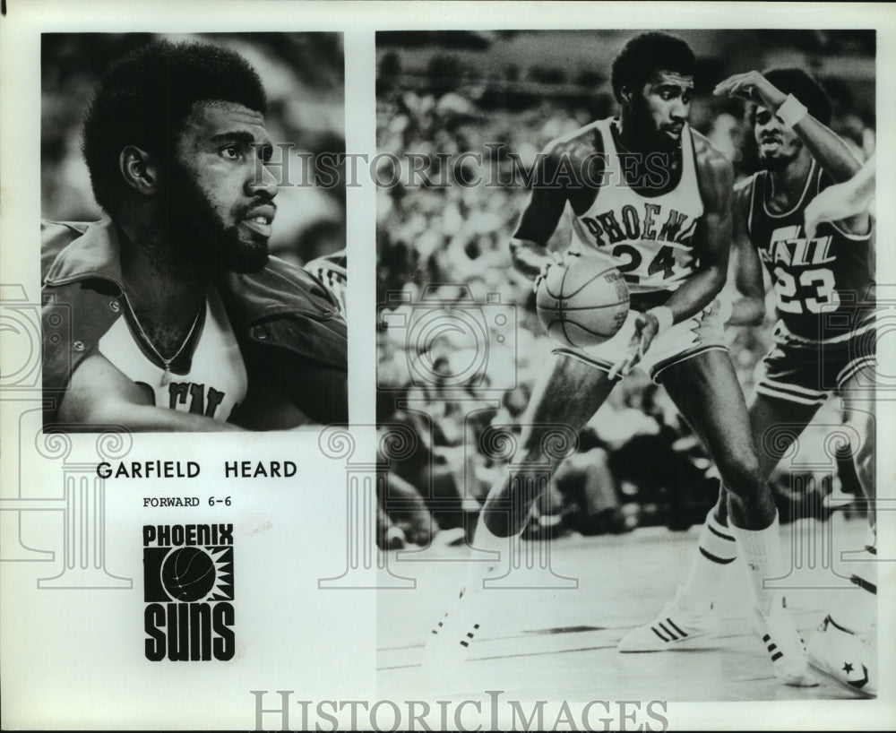 Press Photo Garfield Heard, Phoenix Suns Basketball Player at Jazz Game- Historic Images