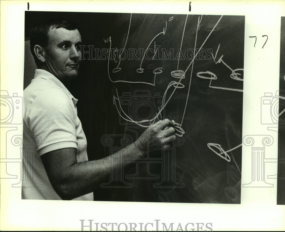 1987 Press Photo Jim Gupton, Jay High School Football Coach - sas13857