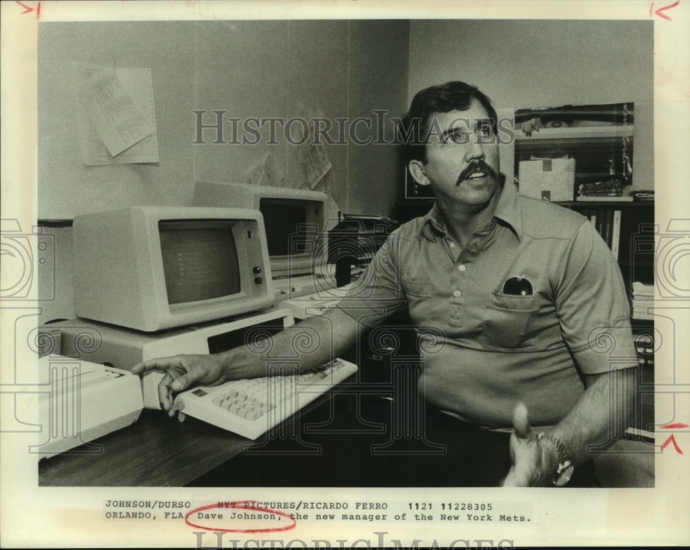 Press Photo Dave Johnson, New York Mets Baseball Manager - sas13862- Historic Images