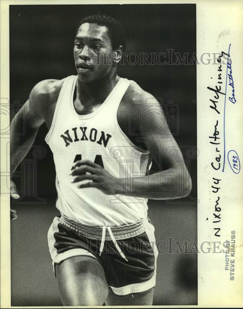 1983 Press Photo Nixon High basketball star Carlton McKinney - sas14131- Historic Images