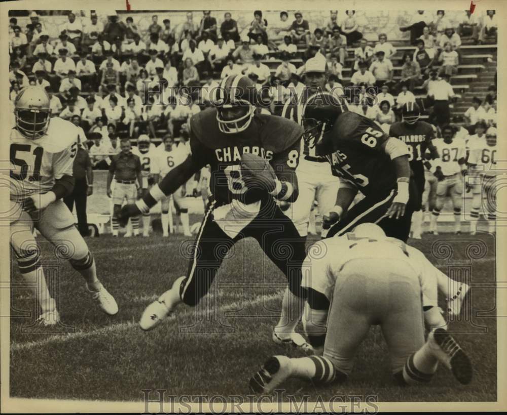 1979 Press Photo San Antonio Charros football player Tony Armstrong in action- Historic Images