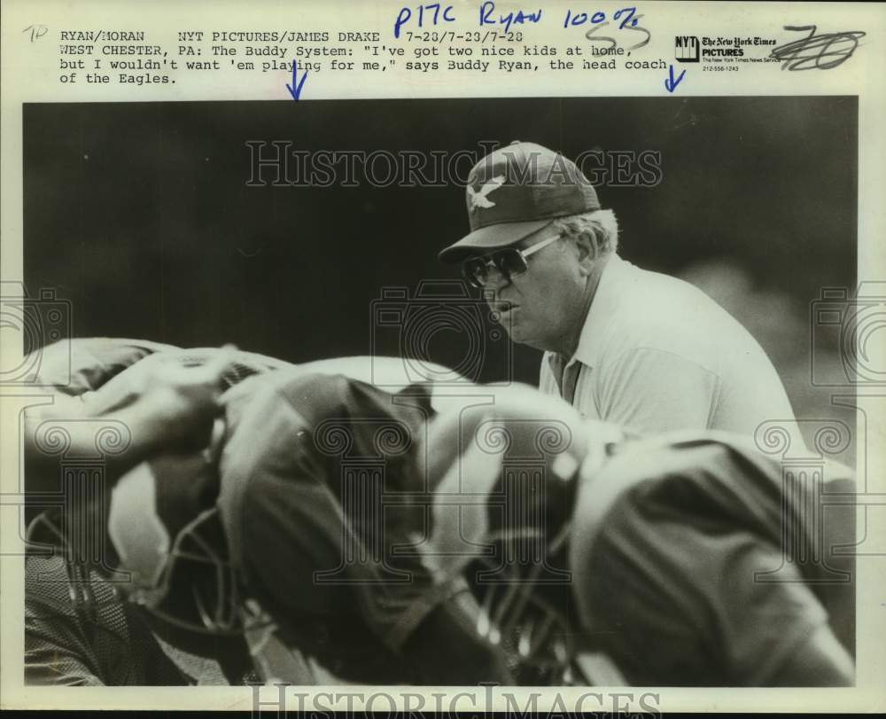 Press Photo Philadelphia Eagles football coach Buddy Ryan - sas14349- Historic Images