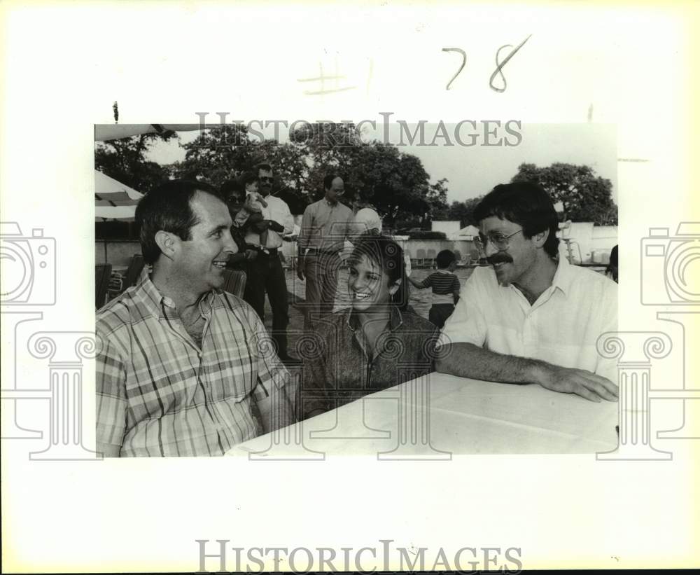 1987 Press Photo Champion gymnast Mary Lou Retton, honoree, Dominion luau- Historic Images