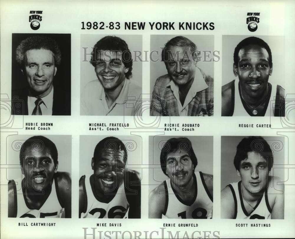 1982 Press Photo 1982-83 New York Knicks basketball mug shots - sas14482- Historic Images